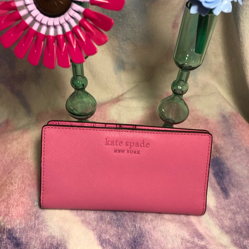 Kate spade pink on pink snap wallet